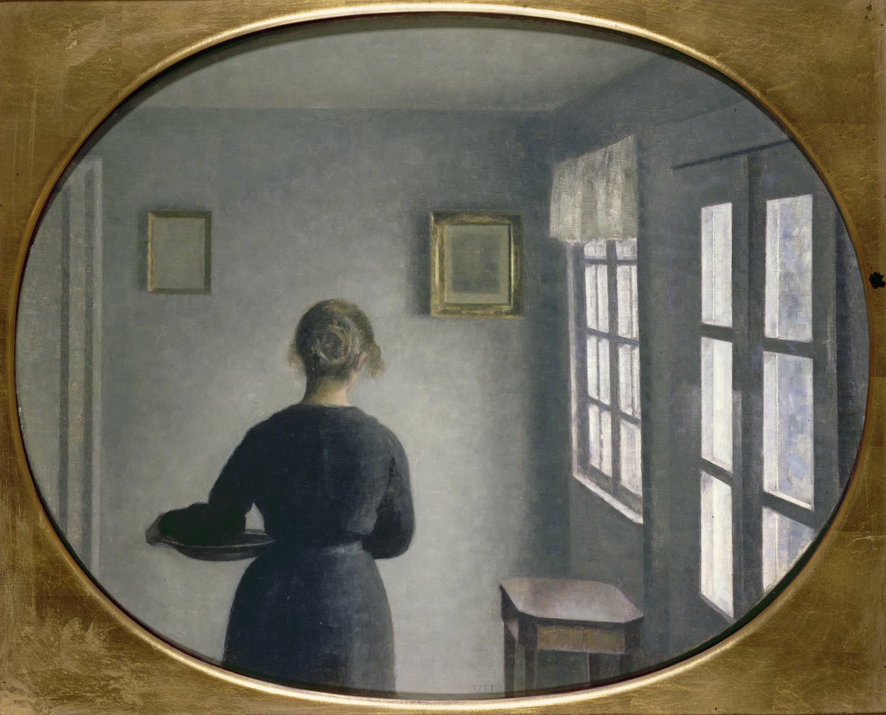 Interiör, 1910 av Vilhelm Hammershoi