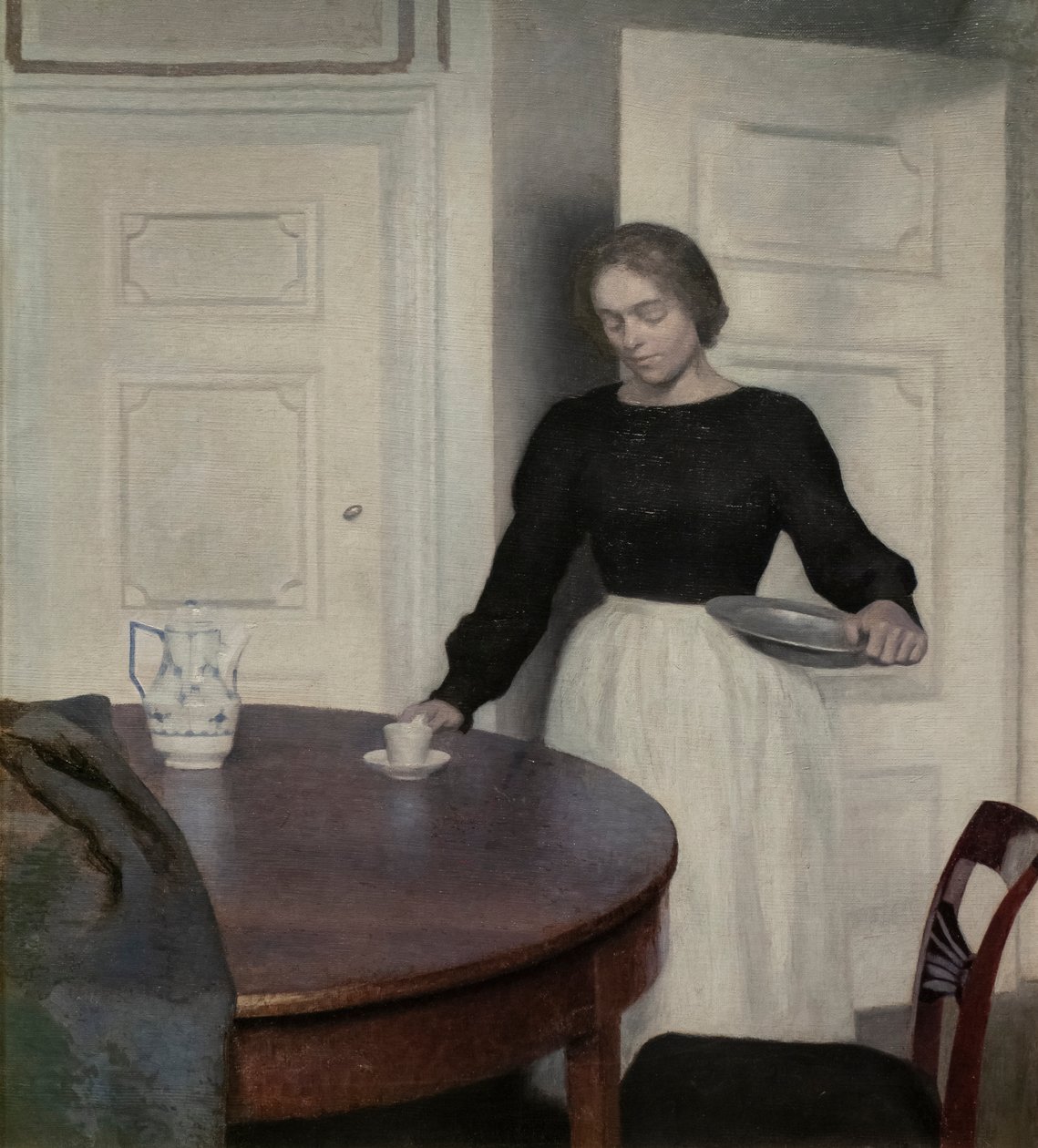 Interiör, Strandgade 30, detalj, 1899 av Vilhelm Hammershoi
