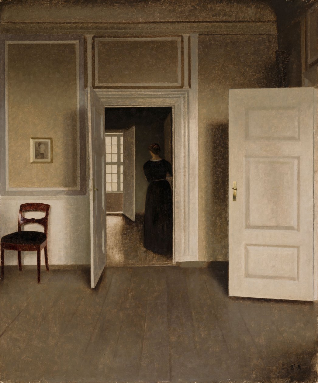 Interiör från konstnärens hem av Vilhelm Hammershøi