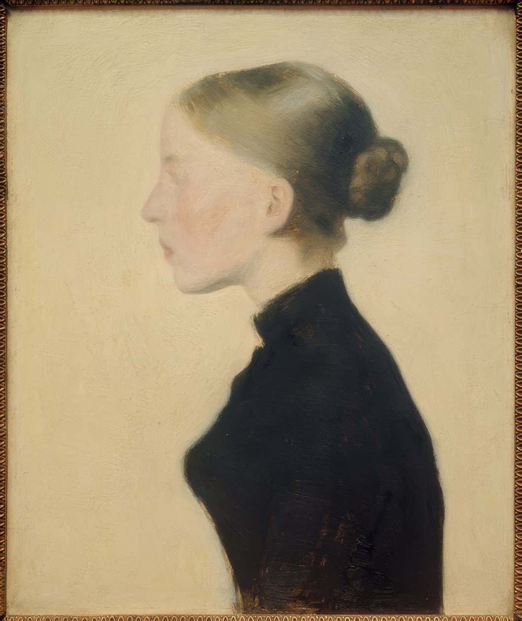 Ung sjuk flicka av Vilhelm Hammershoi