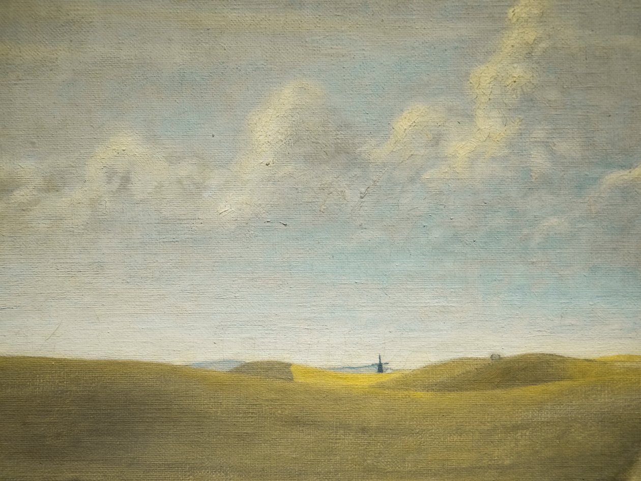 Landskap (vy över Refsnäs), detalj av Vilhelm Hammershoi