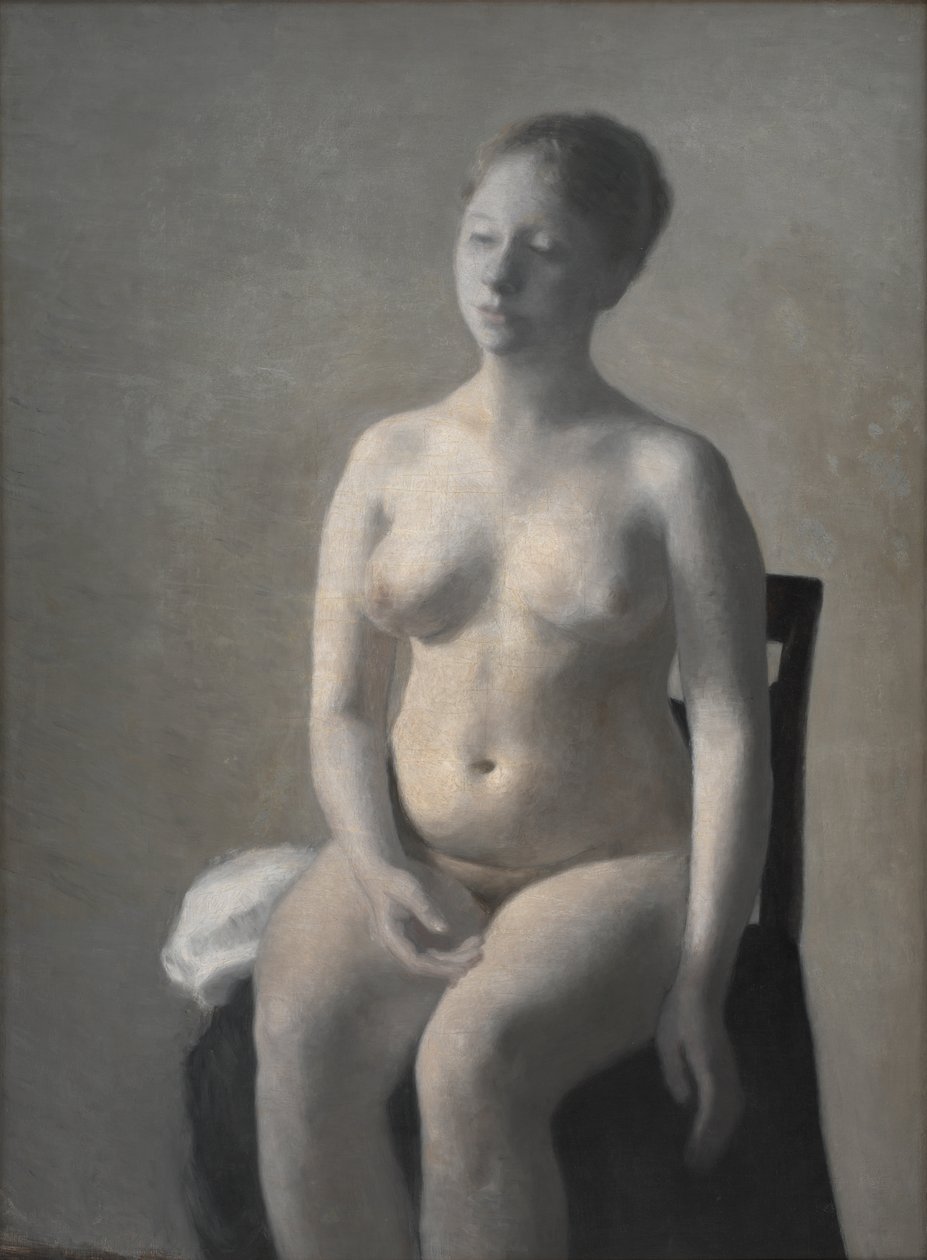 Naken kvinnlig modell, 1889 av Vilhelm Hammershoi