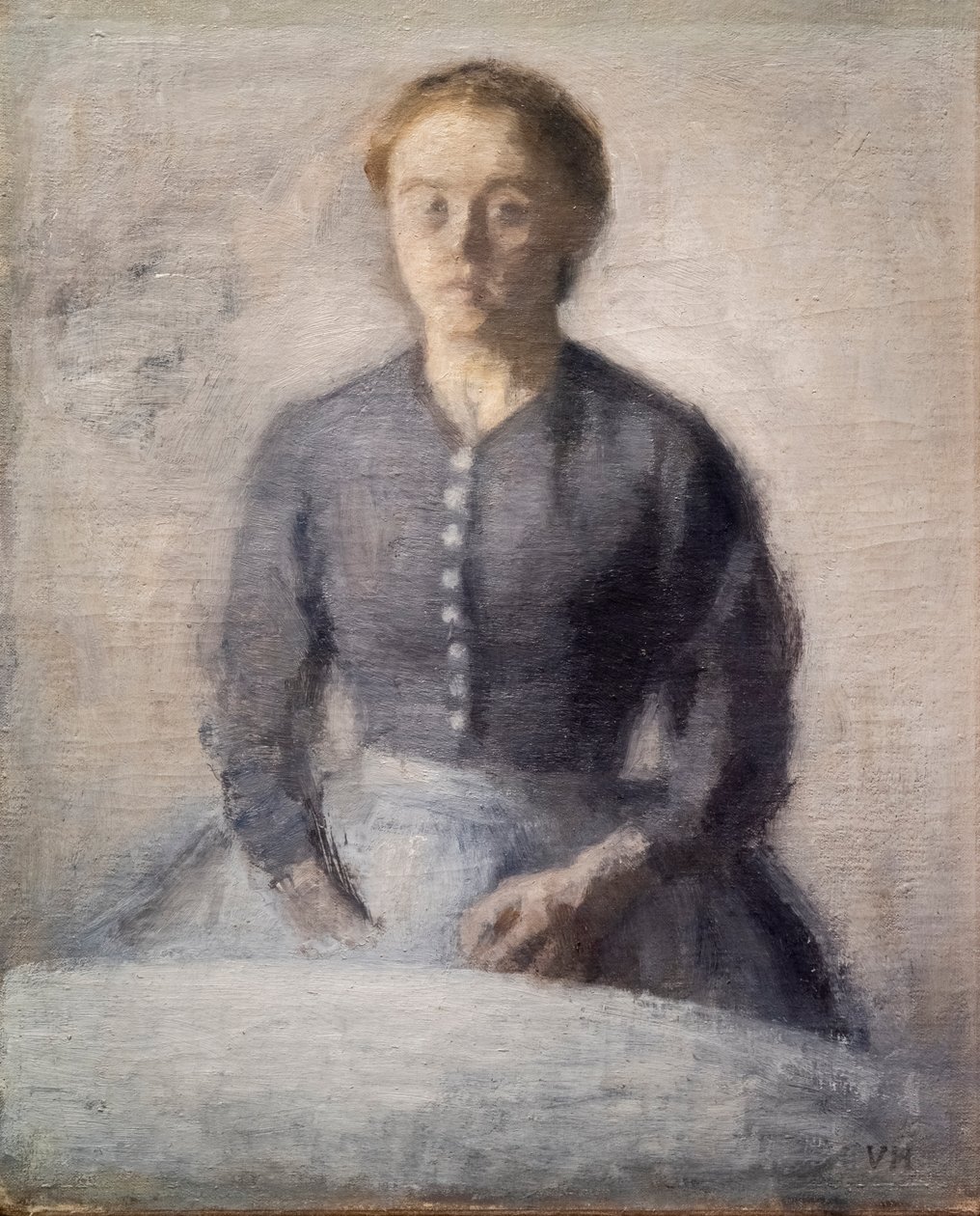 Porträtt av Ida av Vilhelm Hammershoi