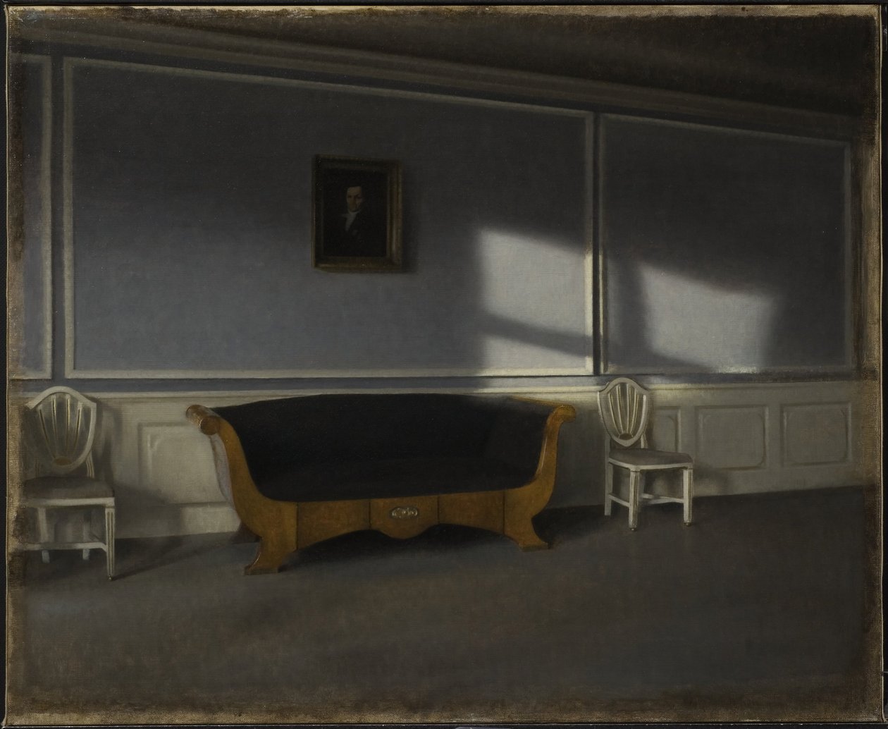 Solsken i vardagsrummet III av Vilhelm Hammershøi