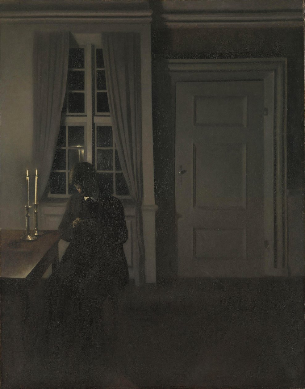 Myntsamlaren, 1904 av Vilhelm Hammershoi
