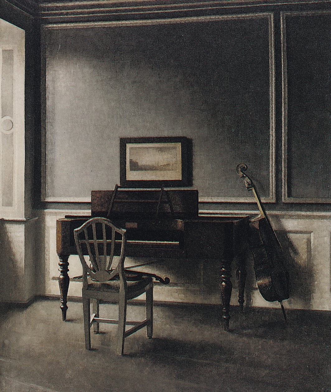 Det gamla pianot. Strandgade 30, 1907 av Vilhelm Hammershoi
