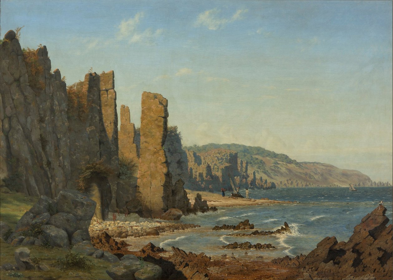 Strandformation på Bornholm. Scen från Rø av Vilhelm Kyhn