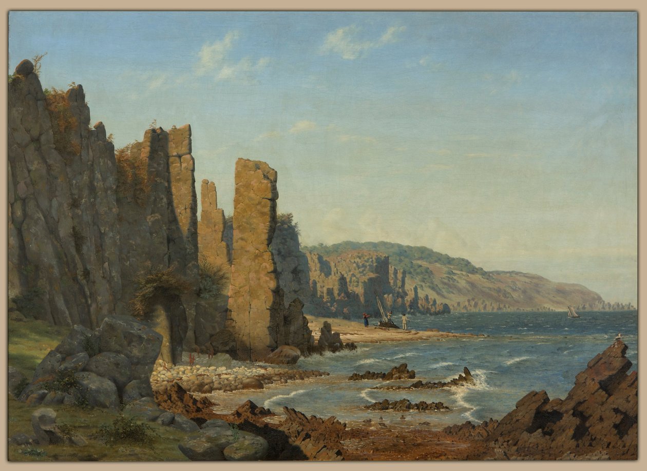 Strandbildning på Bornholm. Scen från Rø av Vilhelm Kyhn