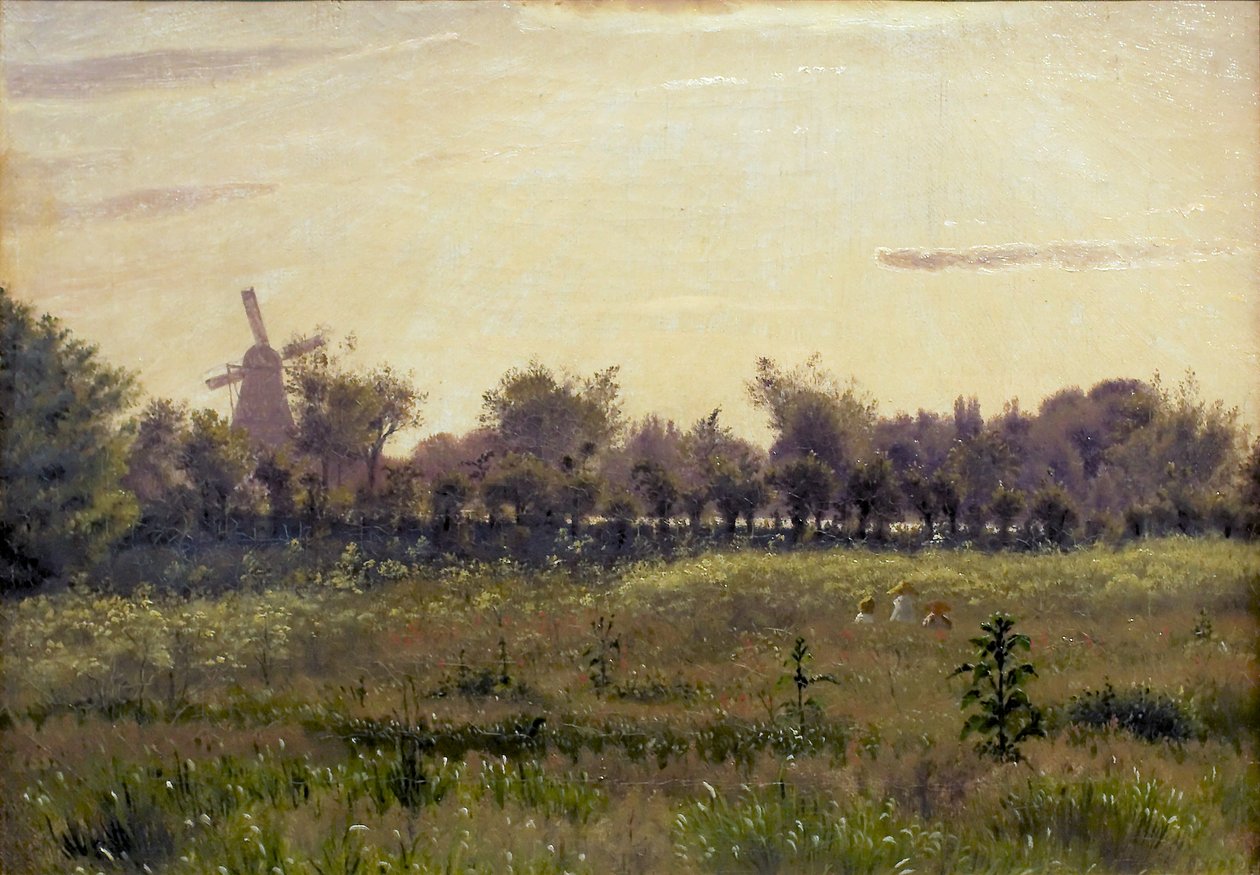 Ängen vid konstnärens hem på Farimagsvej av Vilhelm Kyhn
