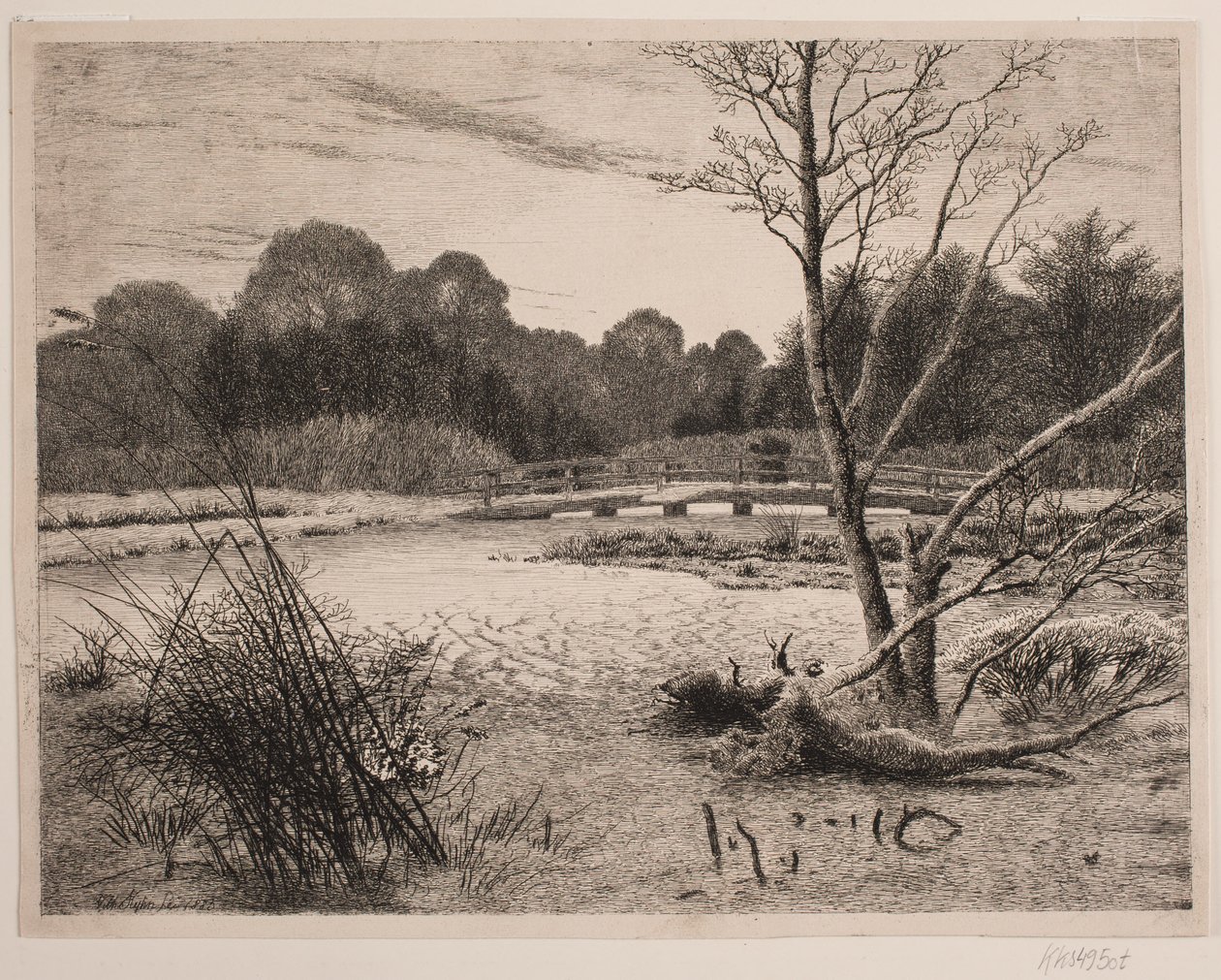 Solnedgång i en skog av Vilhelm Kyhn