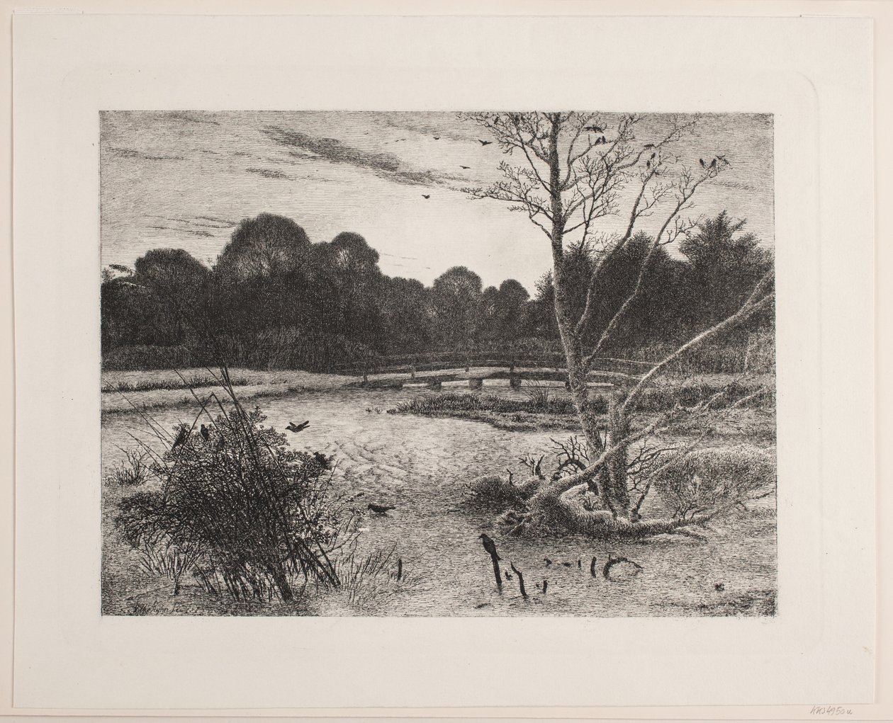 Solnedgång i en skog av Vilhelm Kyhn