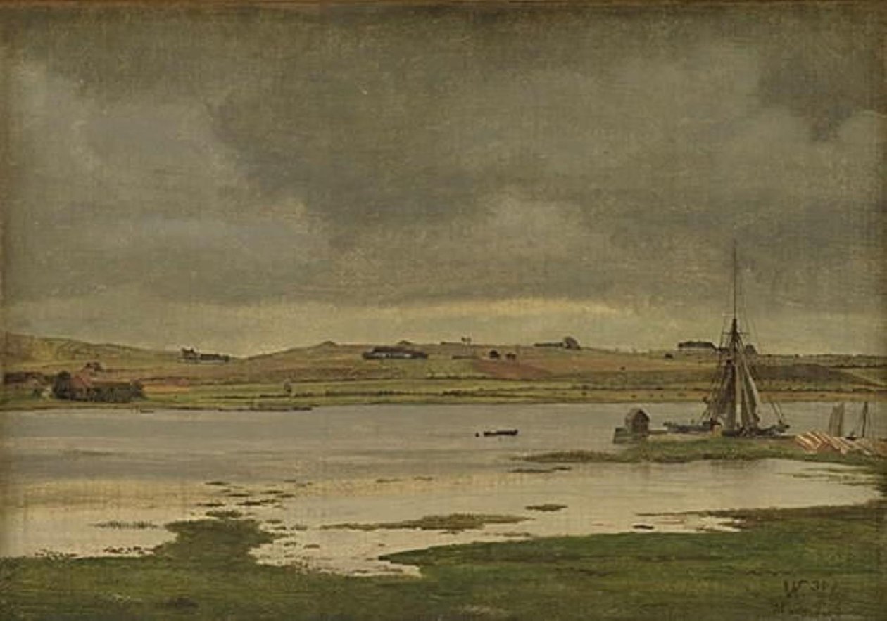 Fjorden vid Hadsund, Jylland. Molnigt väder av Vilhelm Kyhn