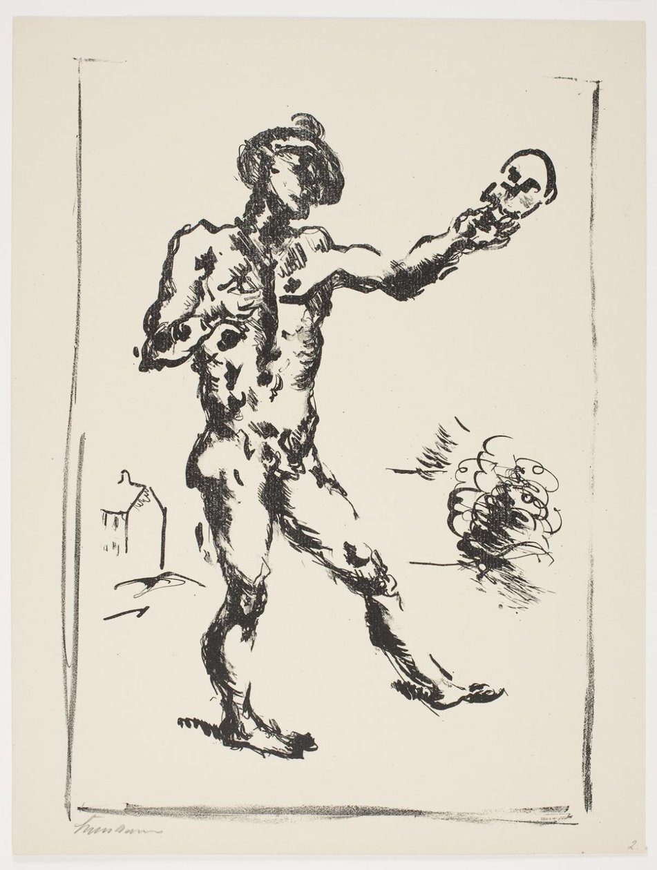 Blad från "Klingens Kunstnermappe nr 2" av Vilhelm Lundstrøm