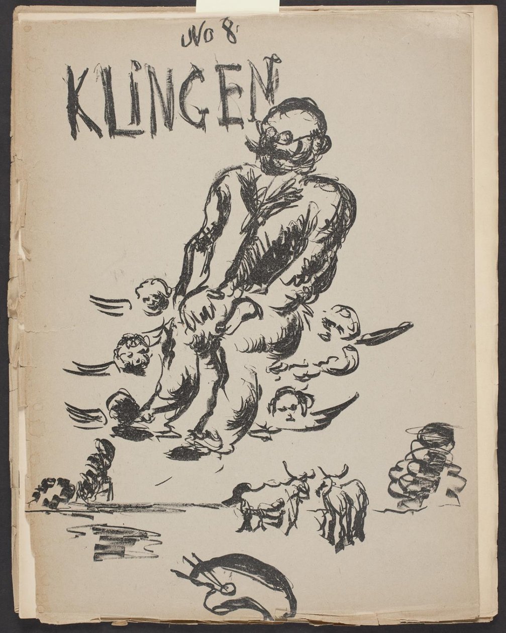 Omslag till Klingen, Vol. III, nr 8 av Vilhelm Lundstrøm