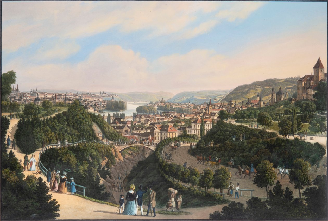 New Town, Vysehrad och Smichov, ca. 1830. av Vincenc Morstadt