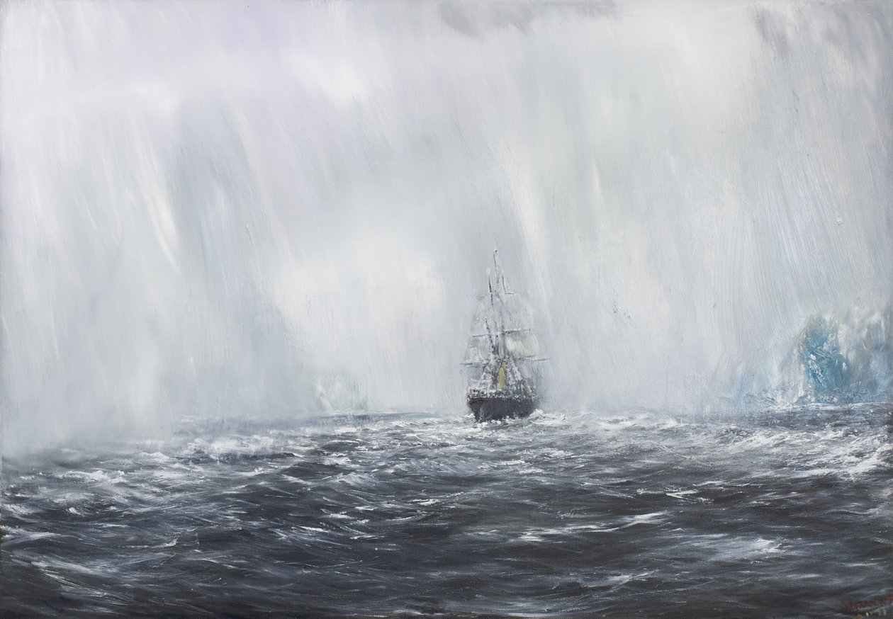 65 grader, 8 minuter söderut.Terra Nova 9 december 1910. 2007, (olja på duk) av Vincent Alexander Booth