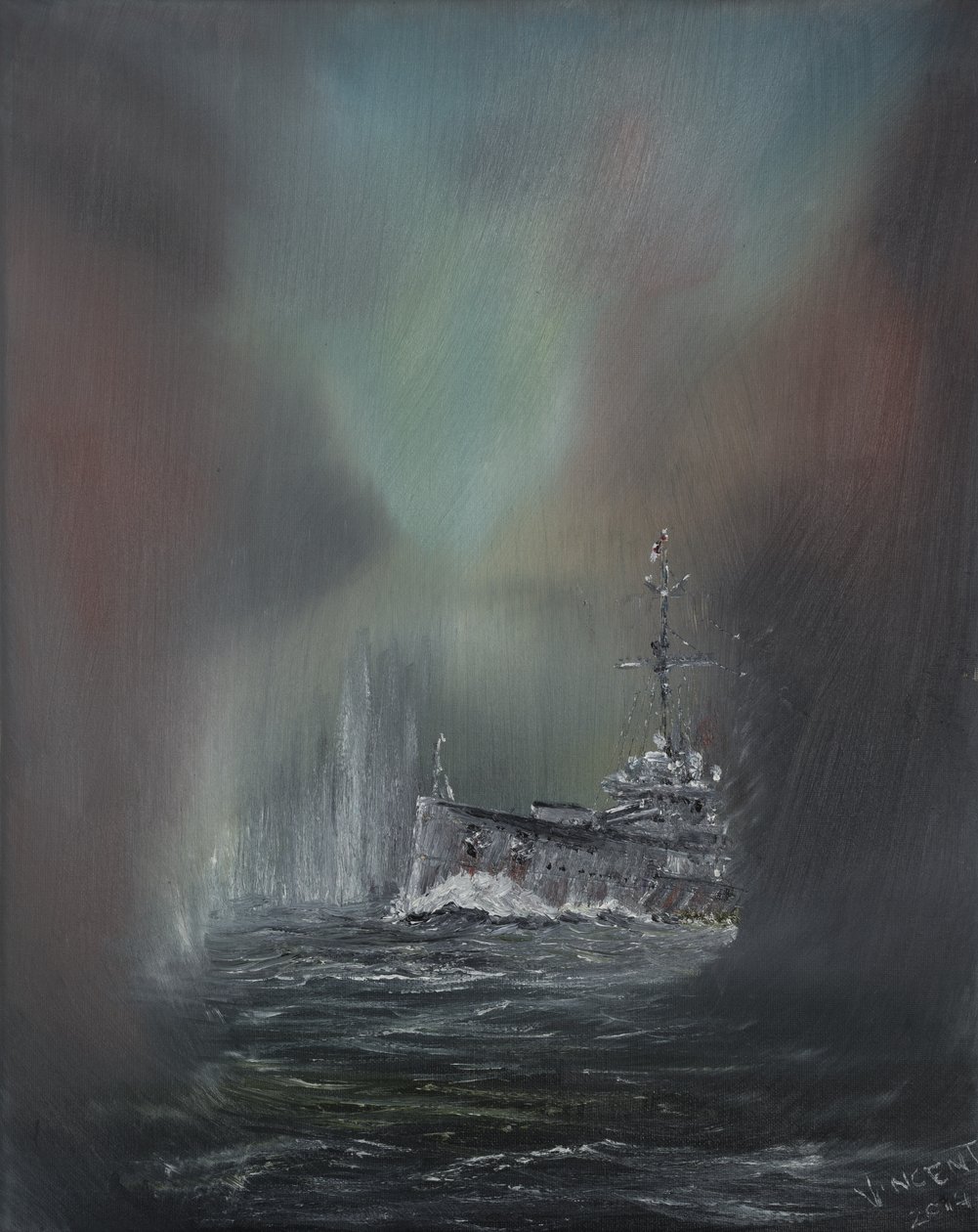 Jylland 31 maj 1916, 2014, (olja på duk) av Vincent Alexander Booth