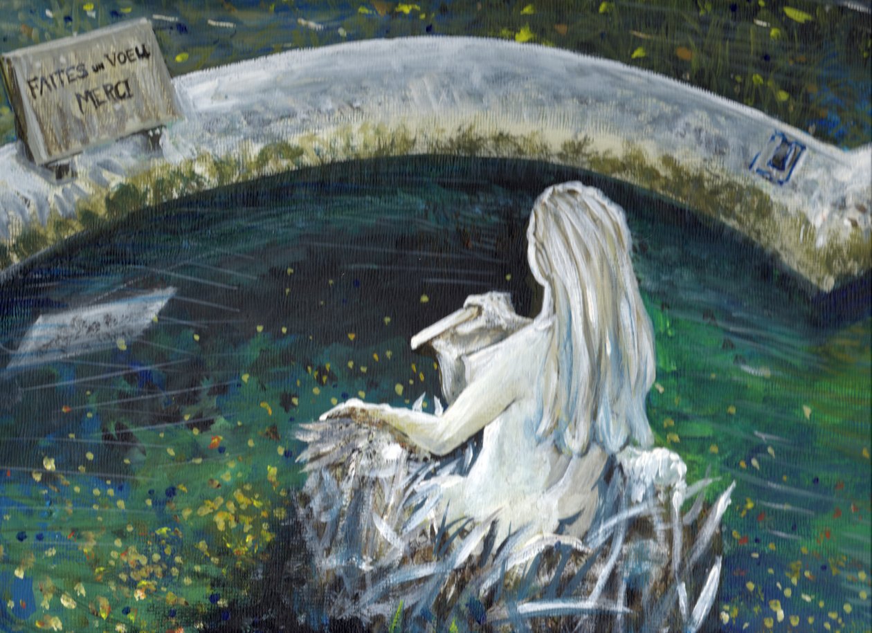 Mermaid of Laignes, 2006, (akryl på canvasskiva) av Vincent Alexander Booth