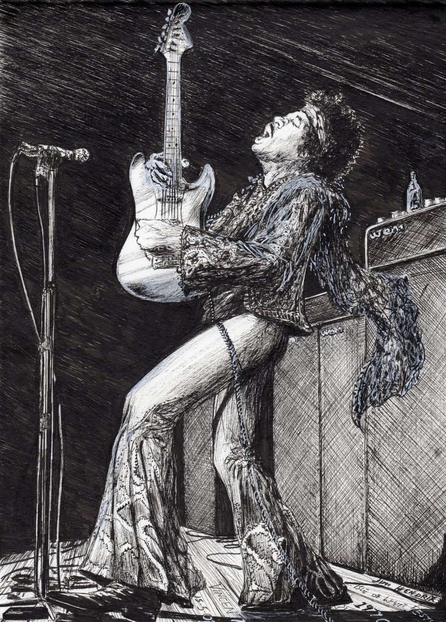 Rock Star, 2009, (bläck på papper) av Vincent Alexander Booth