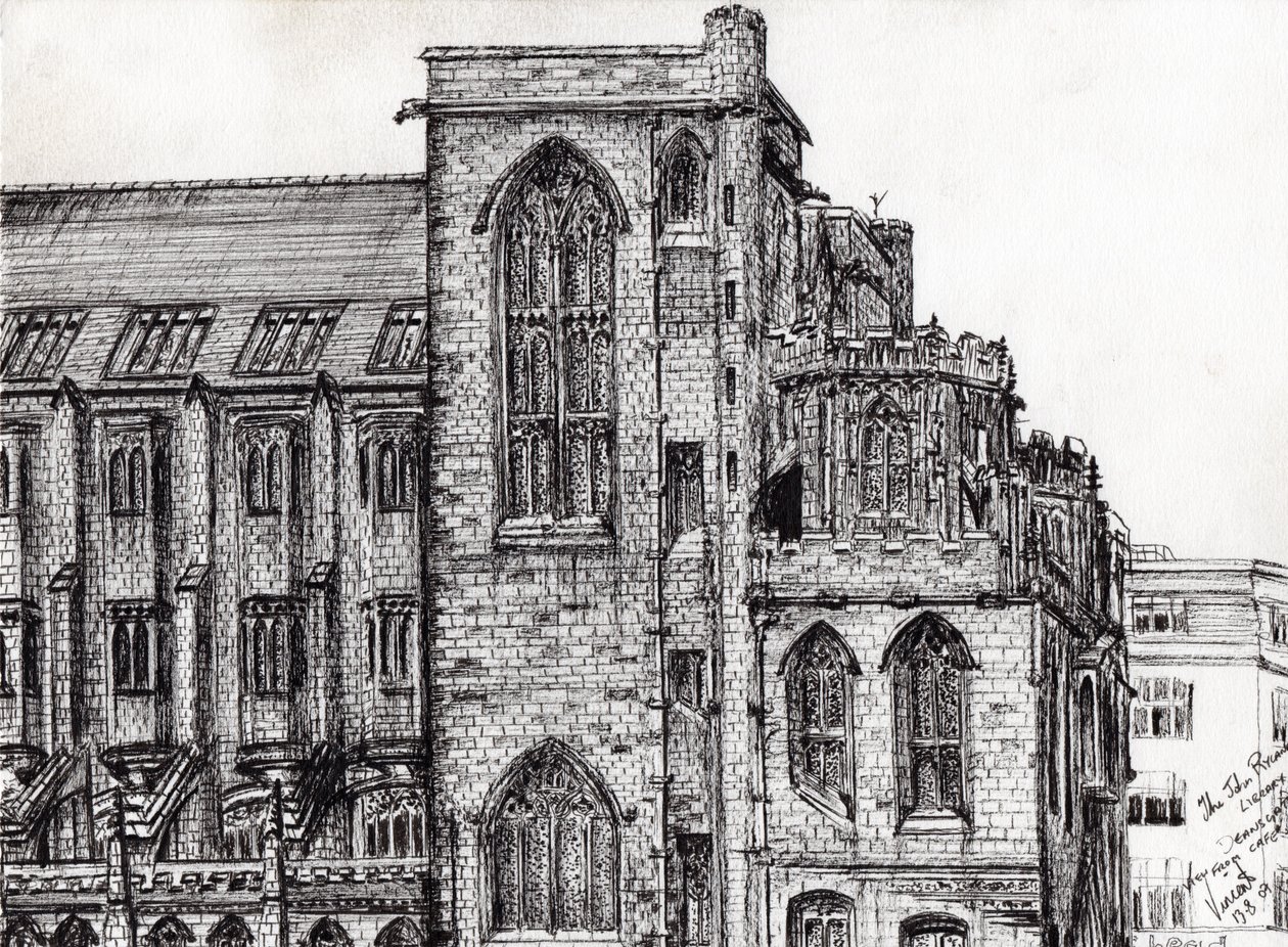 Rylands Library Manchester, 2007, (bläck på papper) av Vincent Alexander Booth