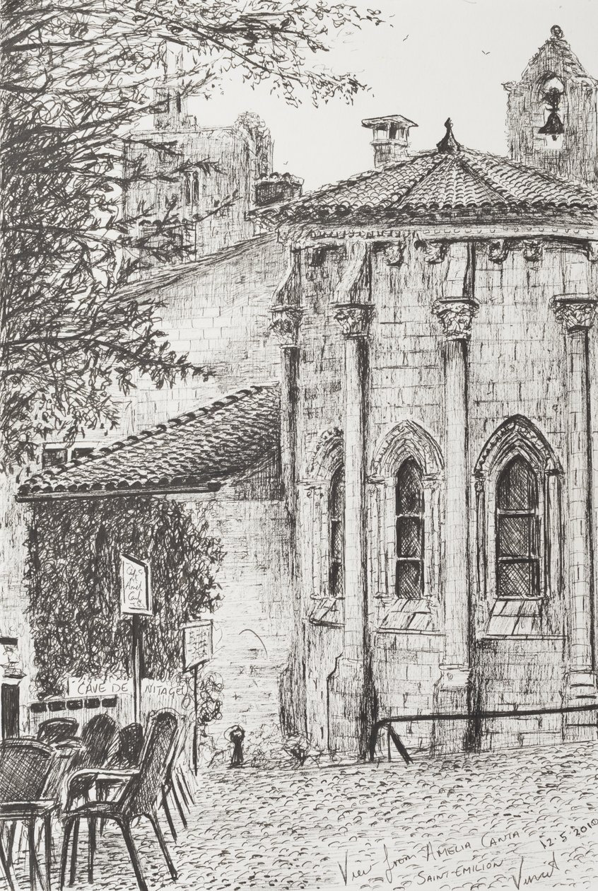 Saint Emilion Frankrike, 2010, (bläck på papper) av Vincent Alexander Booth
