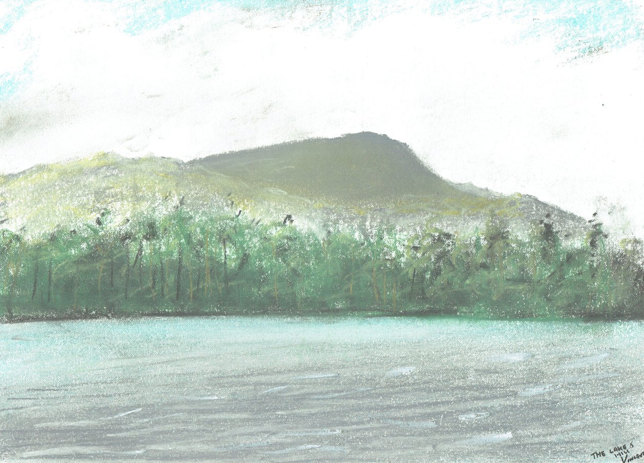 Sjöarna och kullarna, 2005, (pasteller på papper) av Vincent Alexander Booth