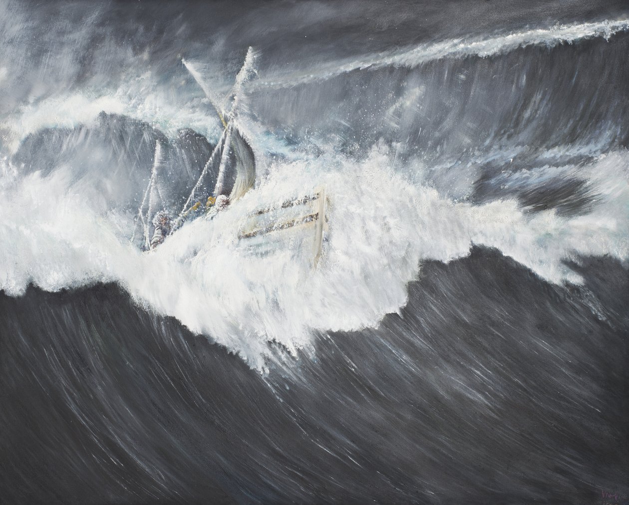TheGiganticWave(2),2006, (Olja på duk) av Vincent Alexander Booth