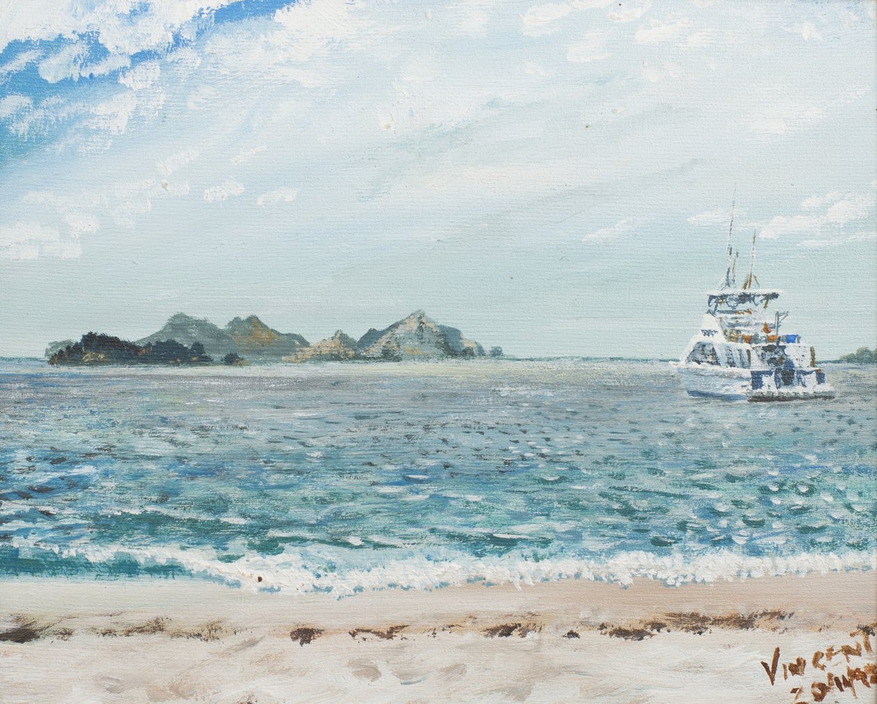 Whitsunday Islands Australien, 1998, (Akryl på duk) av Vincent Alexander Booth