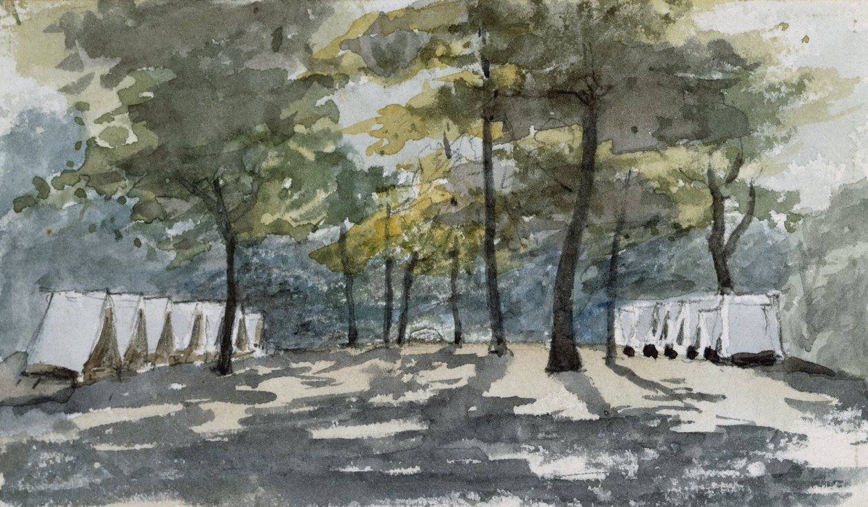 Tents at the Agency, Arizona, 1869-71 (wc på papper) av Vincent Colyer