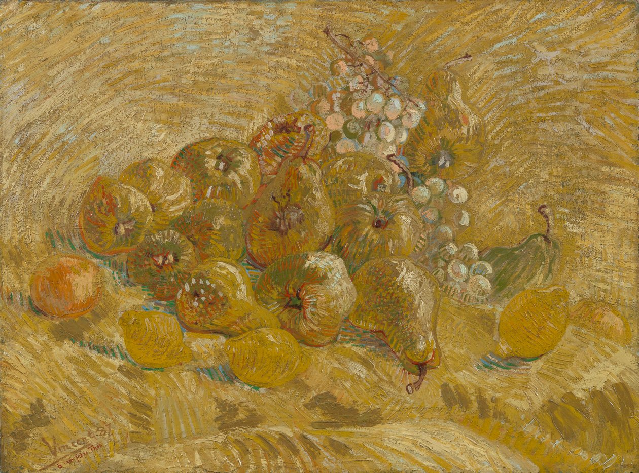 Kvitten, citroner, päron och druvor av Vincent van Gogh