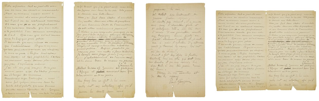  Letter from Vincent van Gogh and Paul Gauguin to Emile Bernard av Vincent van Gogh