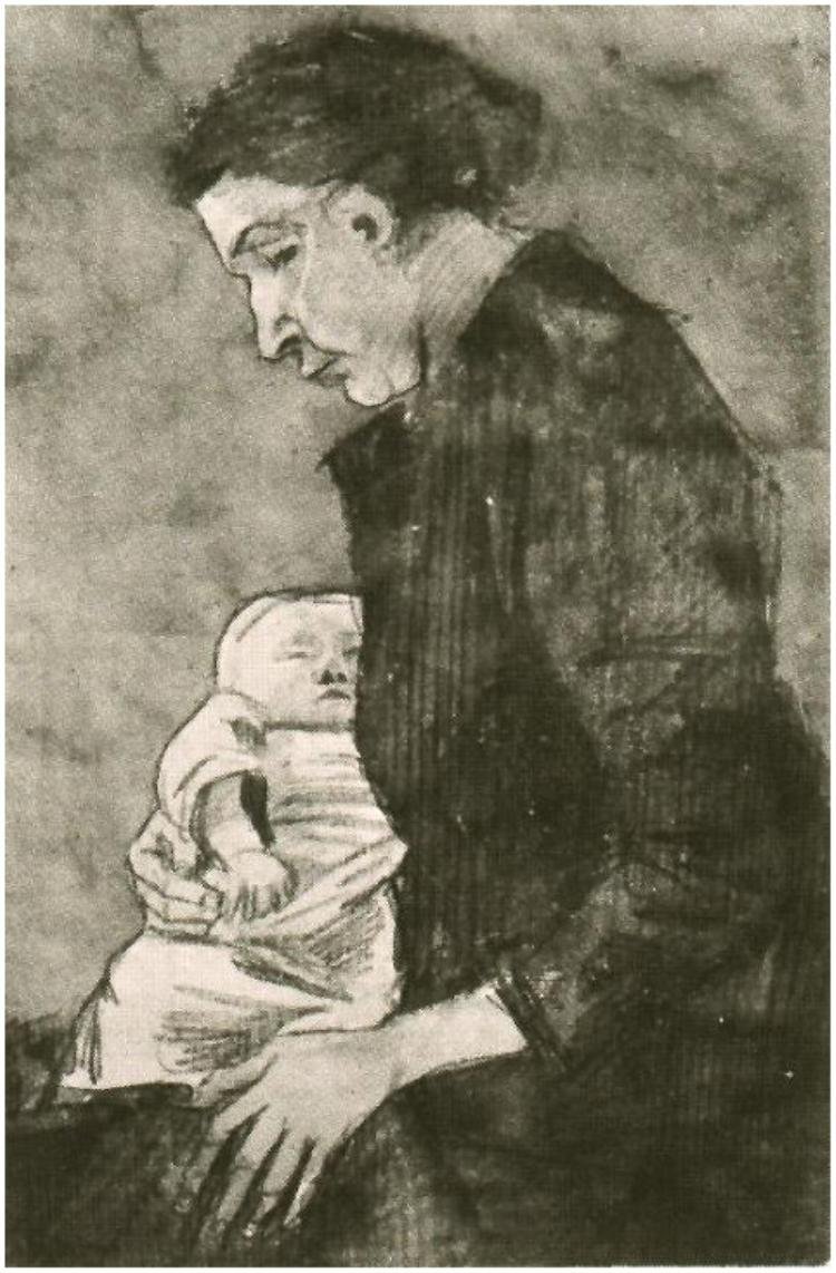  Sien Nursing Baby av Vincent van Gogh