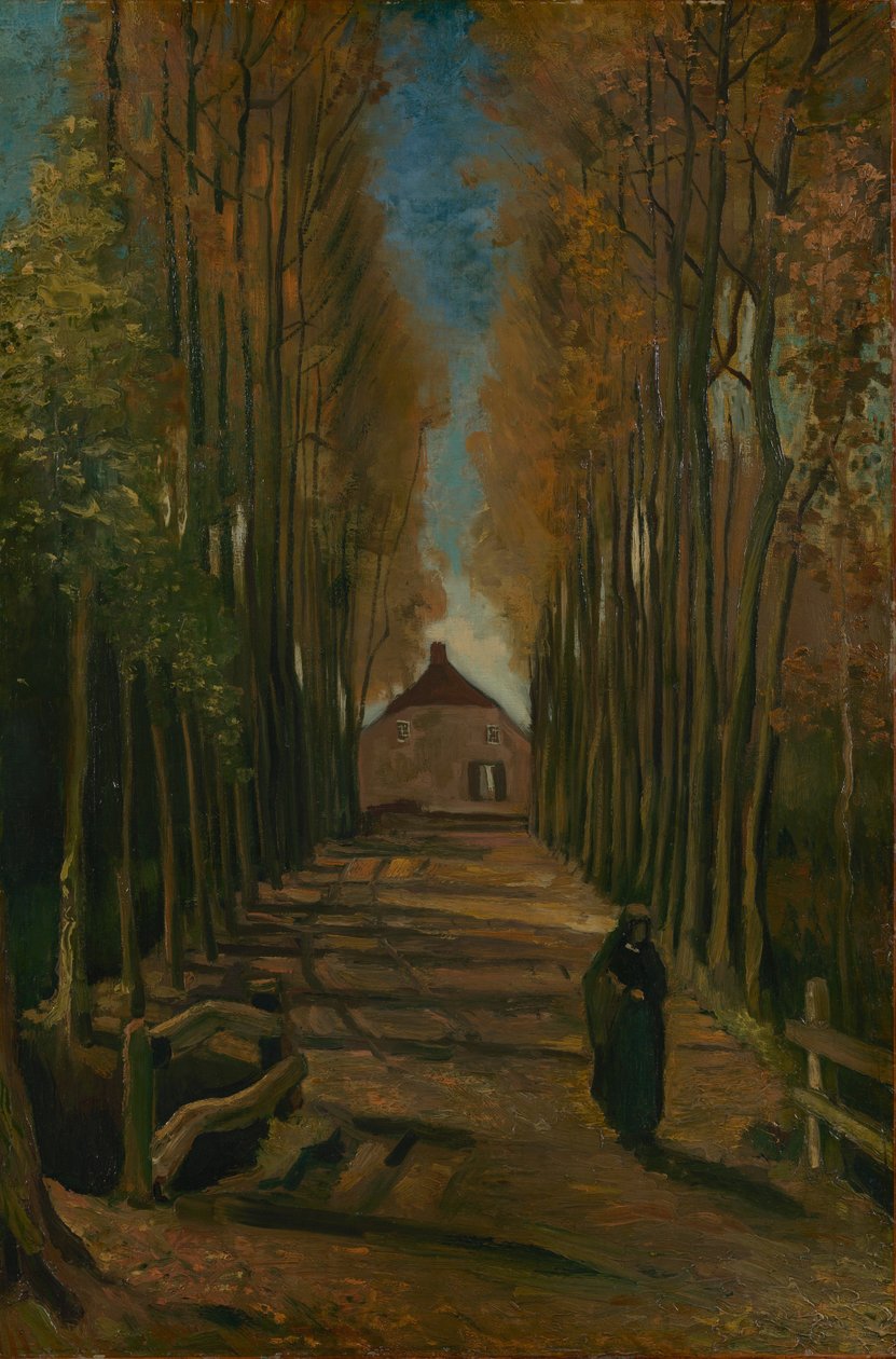 Avenue of Poplars i höst av Vincent van Gogh