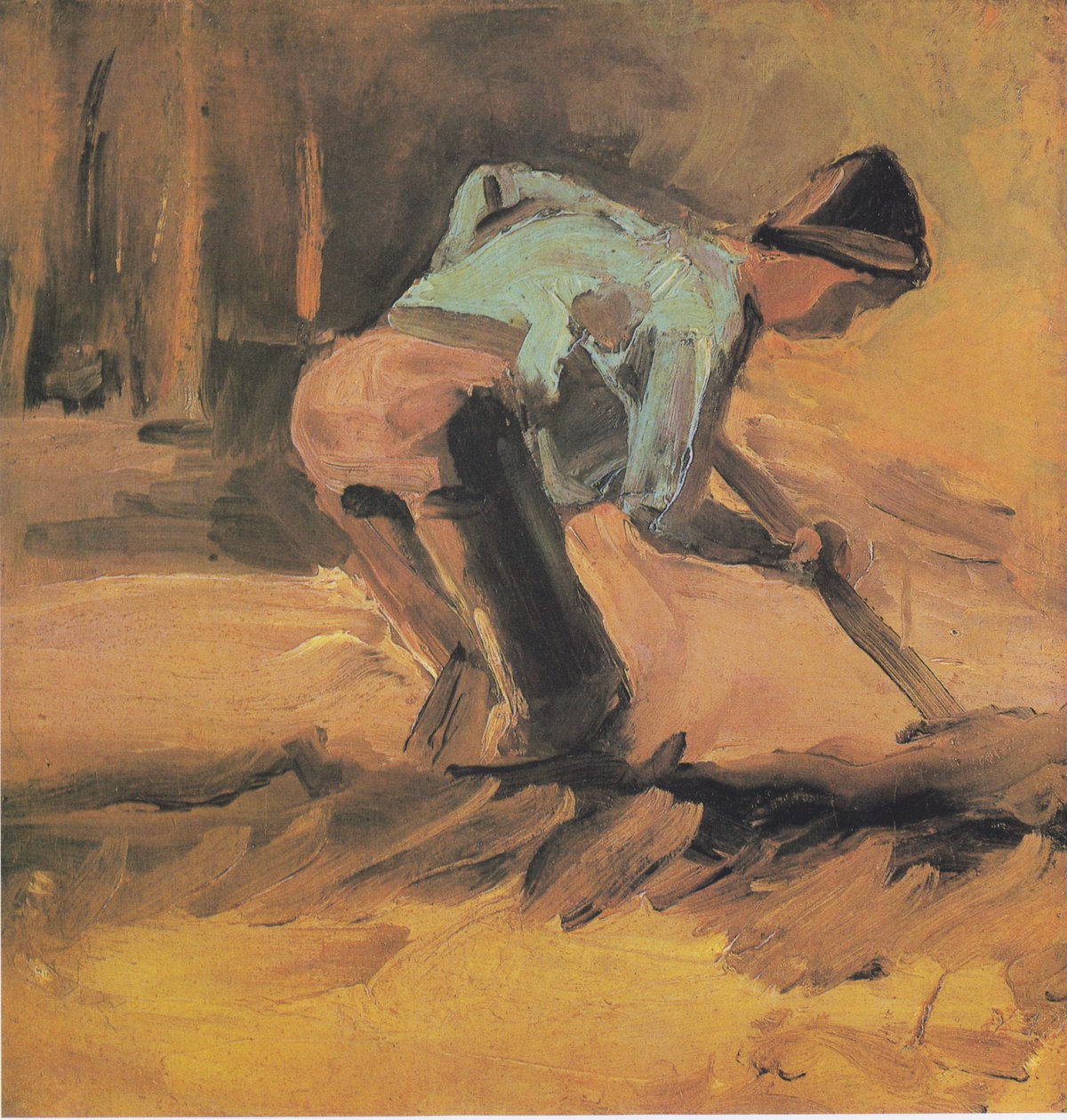 Bonde som gräver av Vincent van Gogh