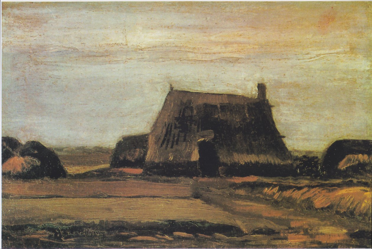 Gård med torvskärning av Vincent van Gogh
