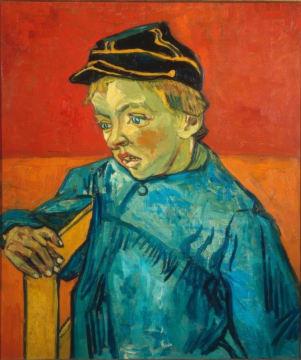 Porträtt av Camille Roulin som student av Vincent van Gogh