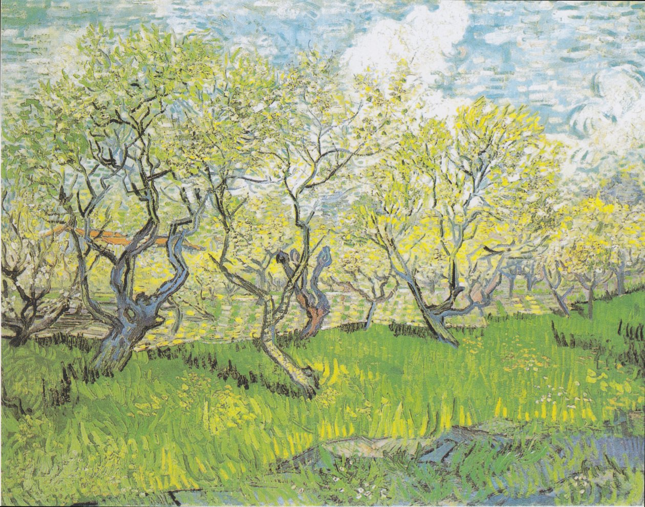 Blommande fruktträdgård 3 av Vincent van Gogh