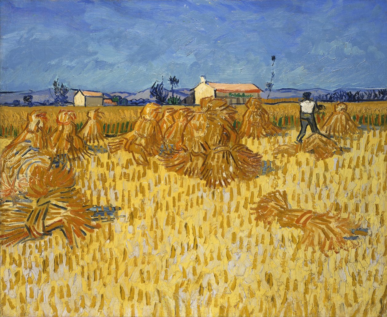Corn Harvest i Provence av Vincent van Gogh