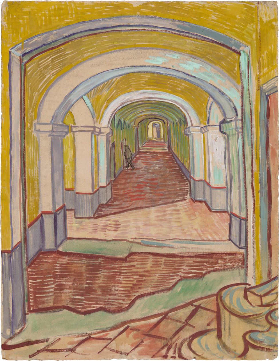 Korridor i Saint-Paul sjukhus av Vincent van Gogh