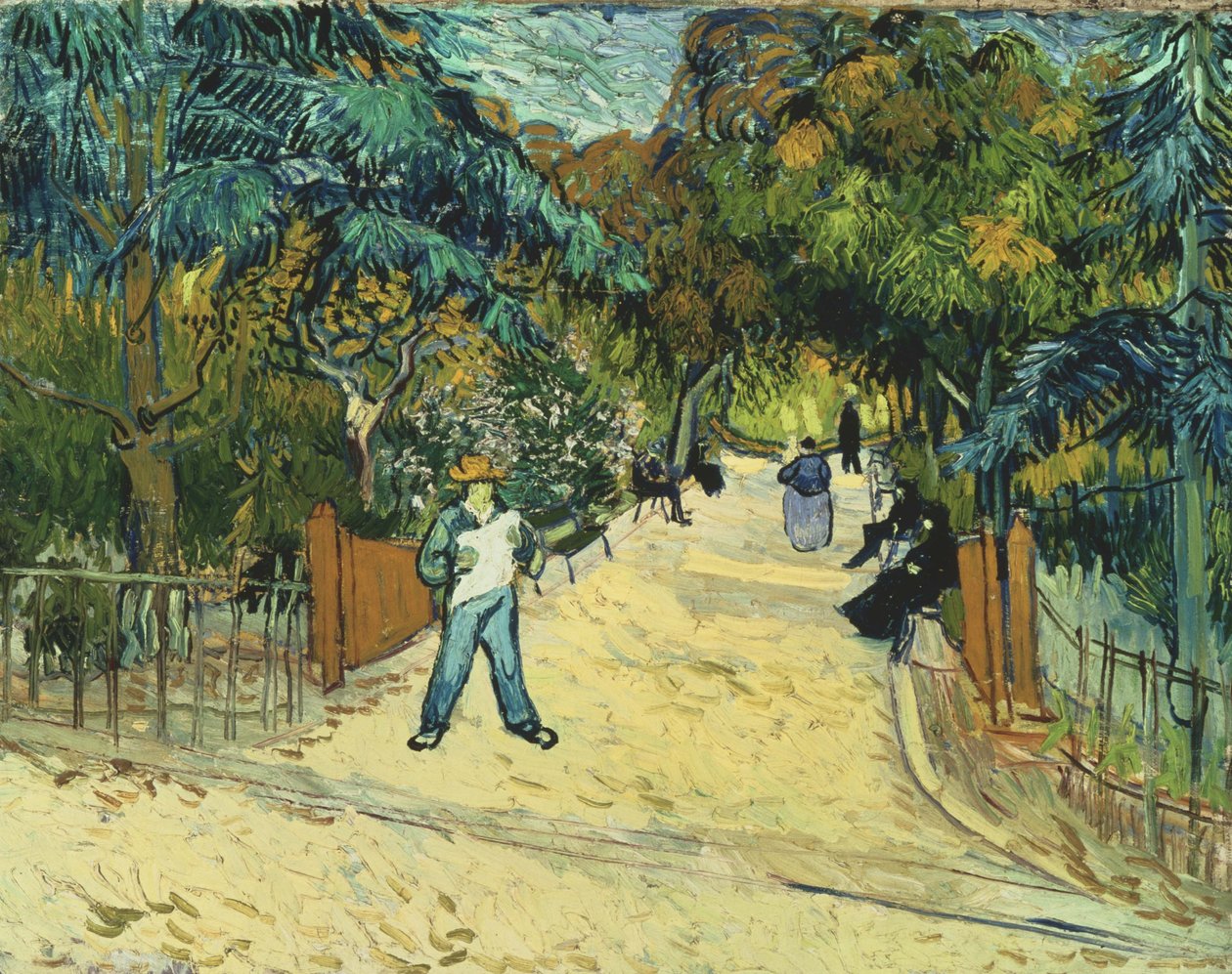 Ingång till de offentliga trädgårdarna i Arle av Vincent van Gogh