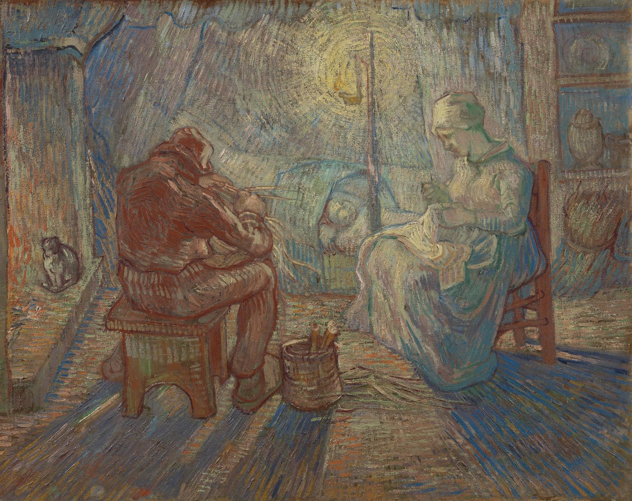 Kväll (efter hirs) av Vincent van Gogh