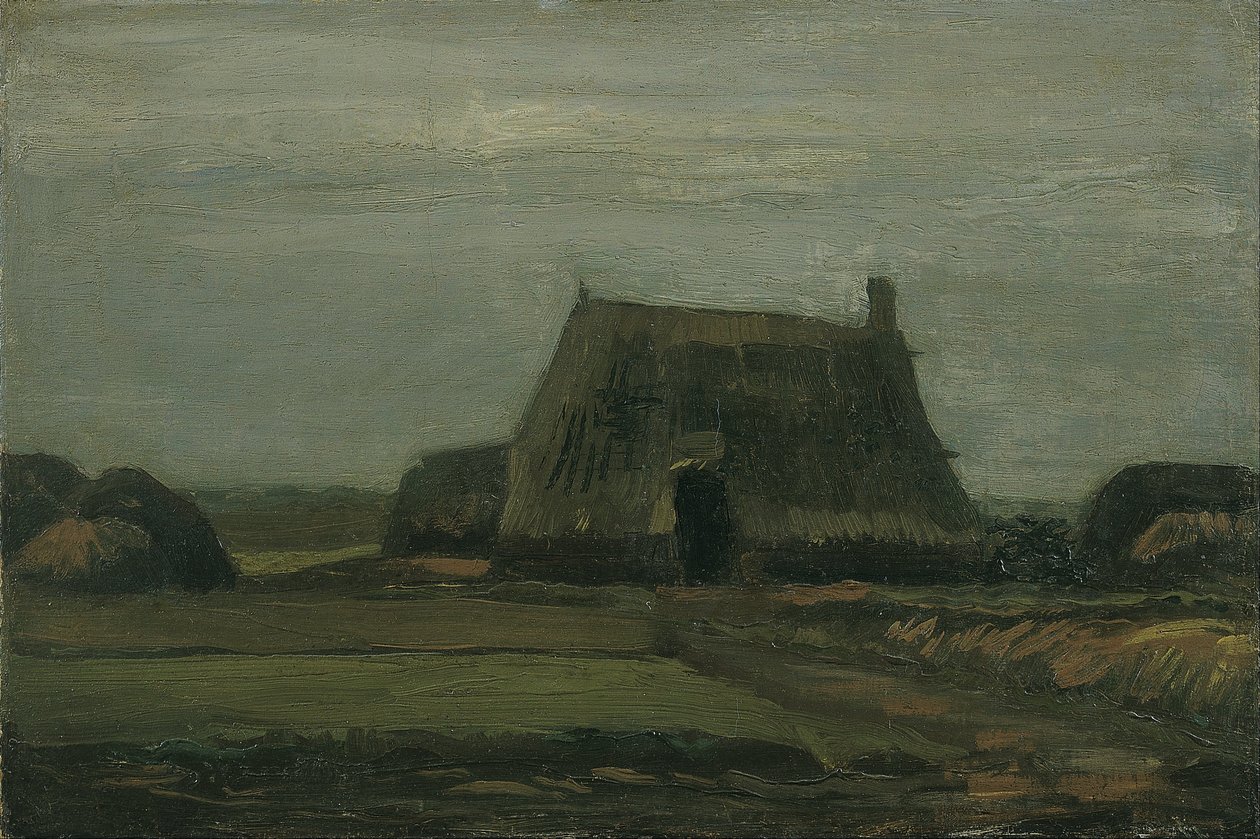 Gård med torvstackar av Vincent van Gogh
