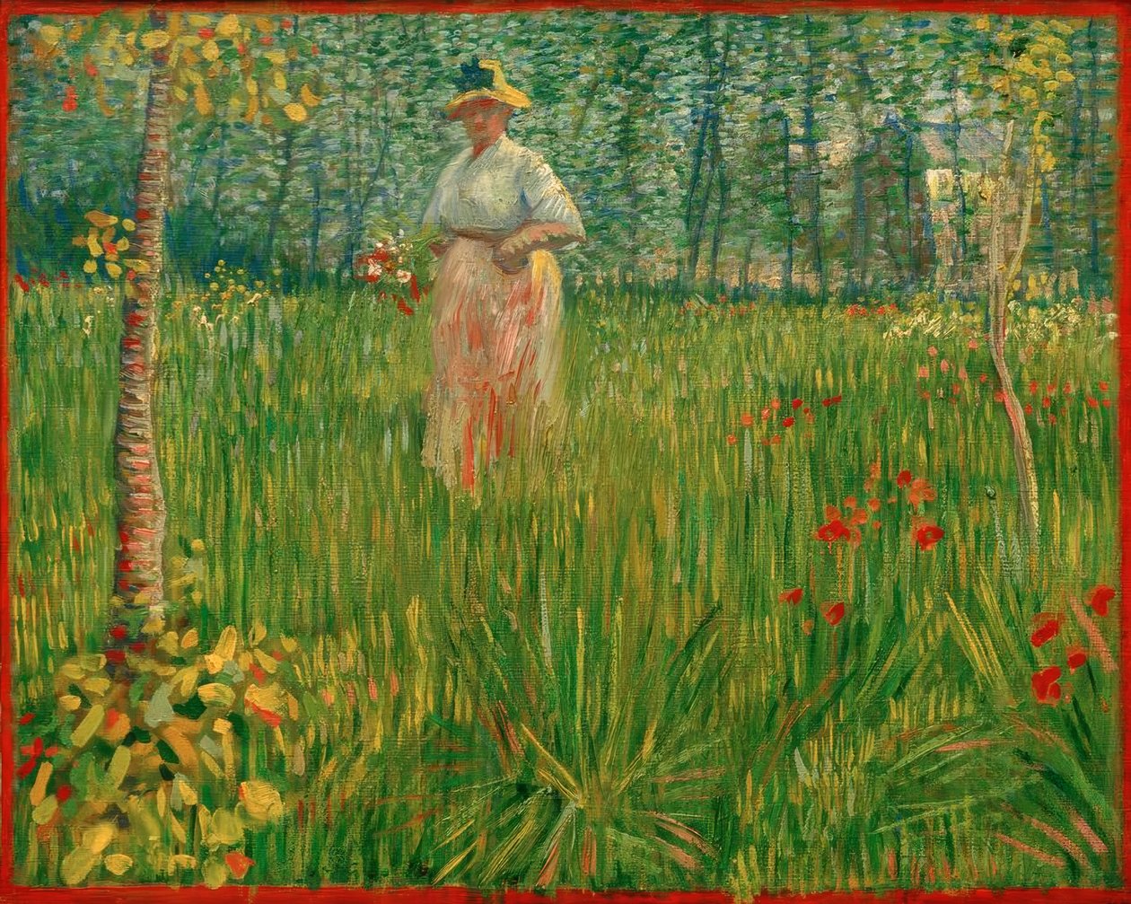 Kvinna i en trädgård av Vincent van Gogh