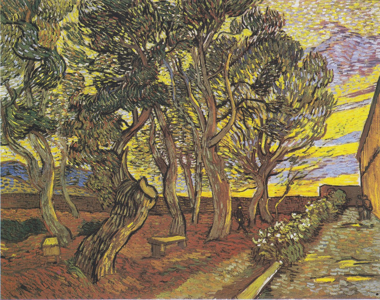 Saint-Paul-sjukhusets trädgård4 av Vincent van Gogh