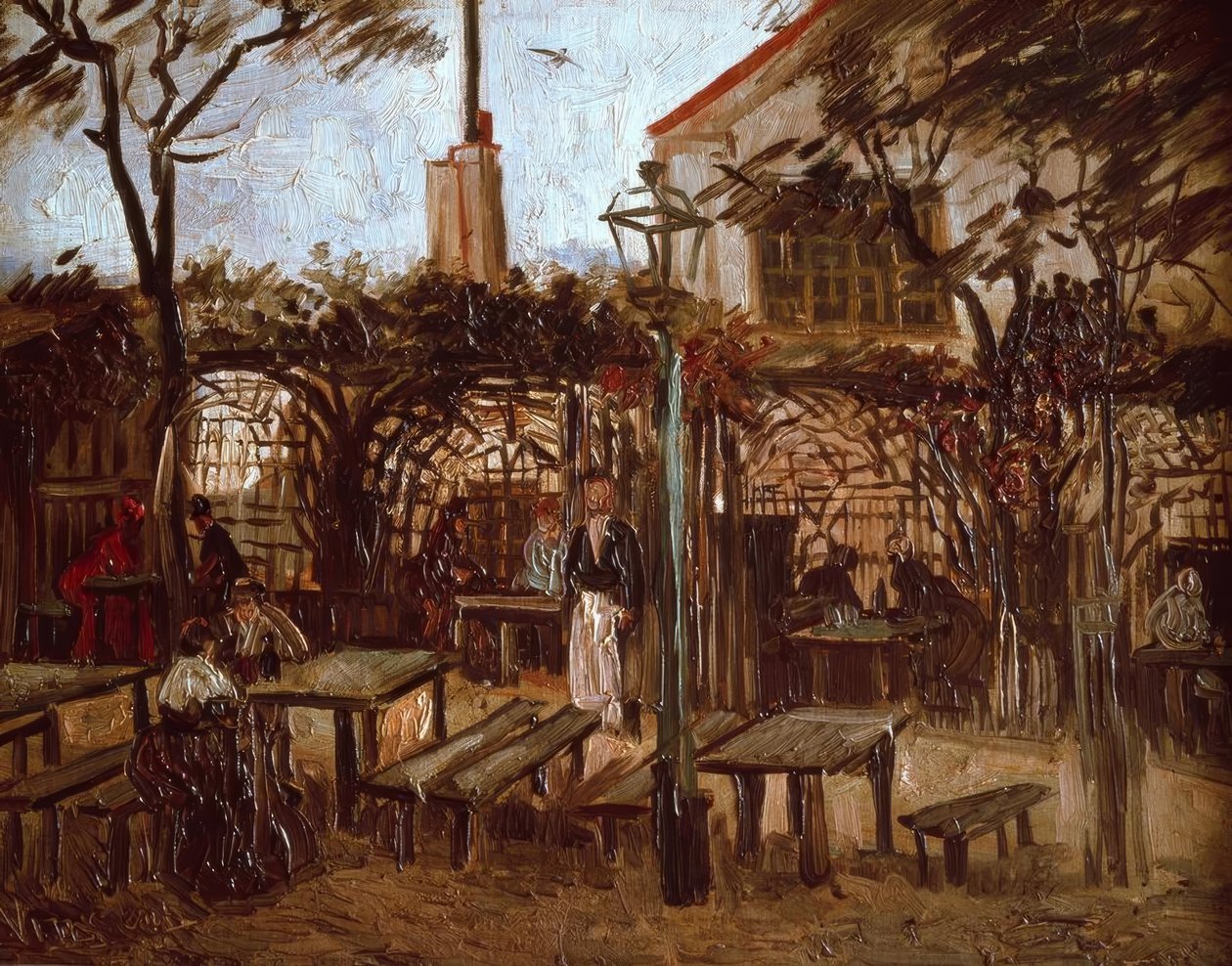 La Guinguette trädgårdsbar på Montmartre av Vincent van Gogh
