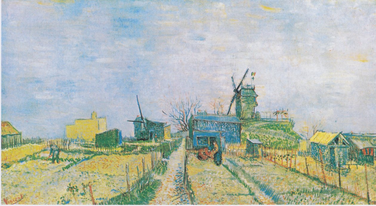 Grönsaksträdgårdar på Montmartre av Vincent van Gogh
