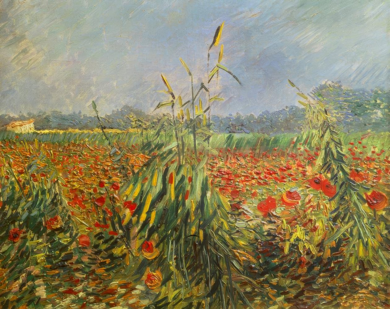 Gröna stjälkar av majs av Vincent van Gogh