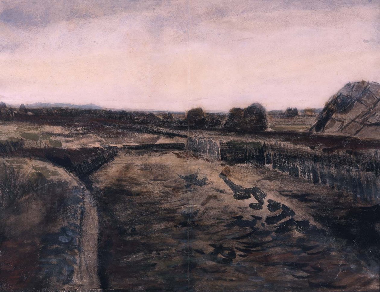 Paisaje en Drenthe, 1883 av Vincent van Gogh