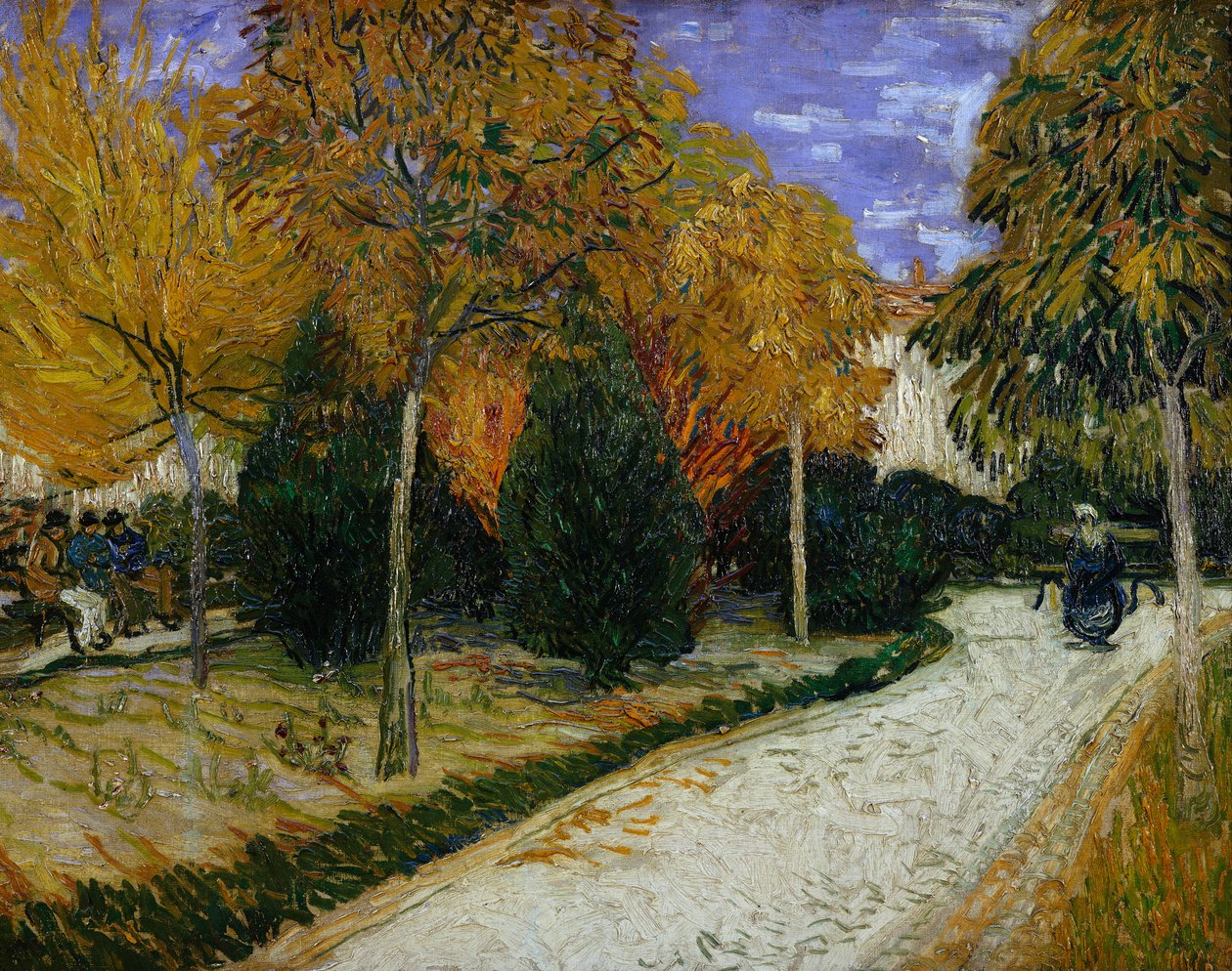 Sti i parken ved Arles, 1888 swed av Vincent van Gogh