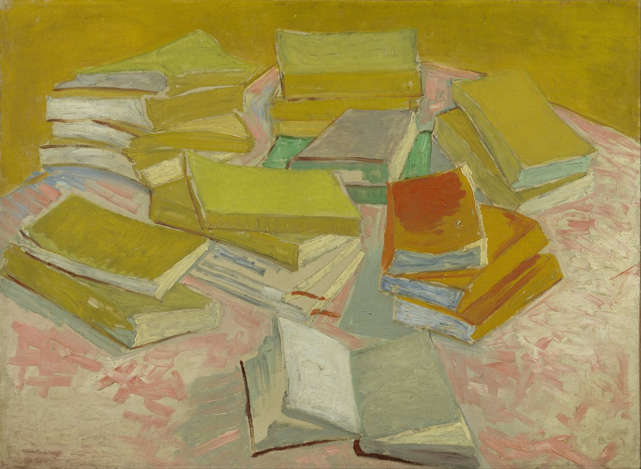 Högar med franska romaner av Vincent van Gogh